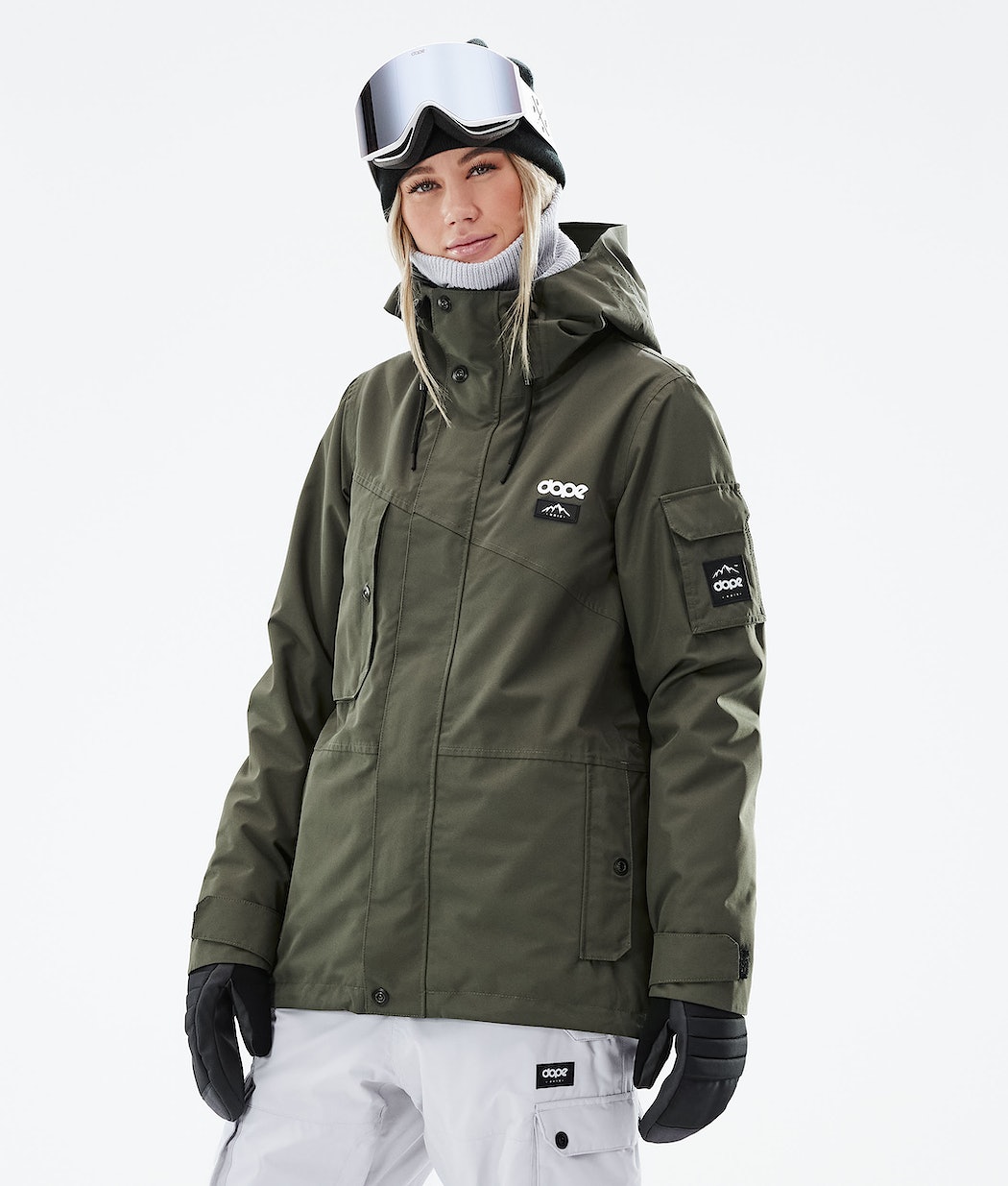 Dope Adept W 2021 Snowboardjacke Damen Olivgrün Grün | HZ0357419