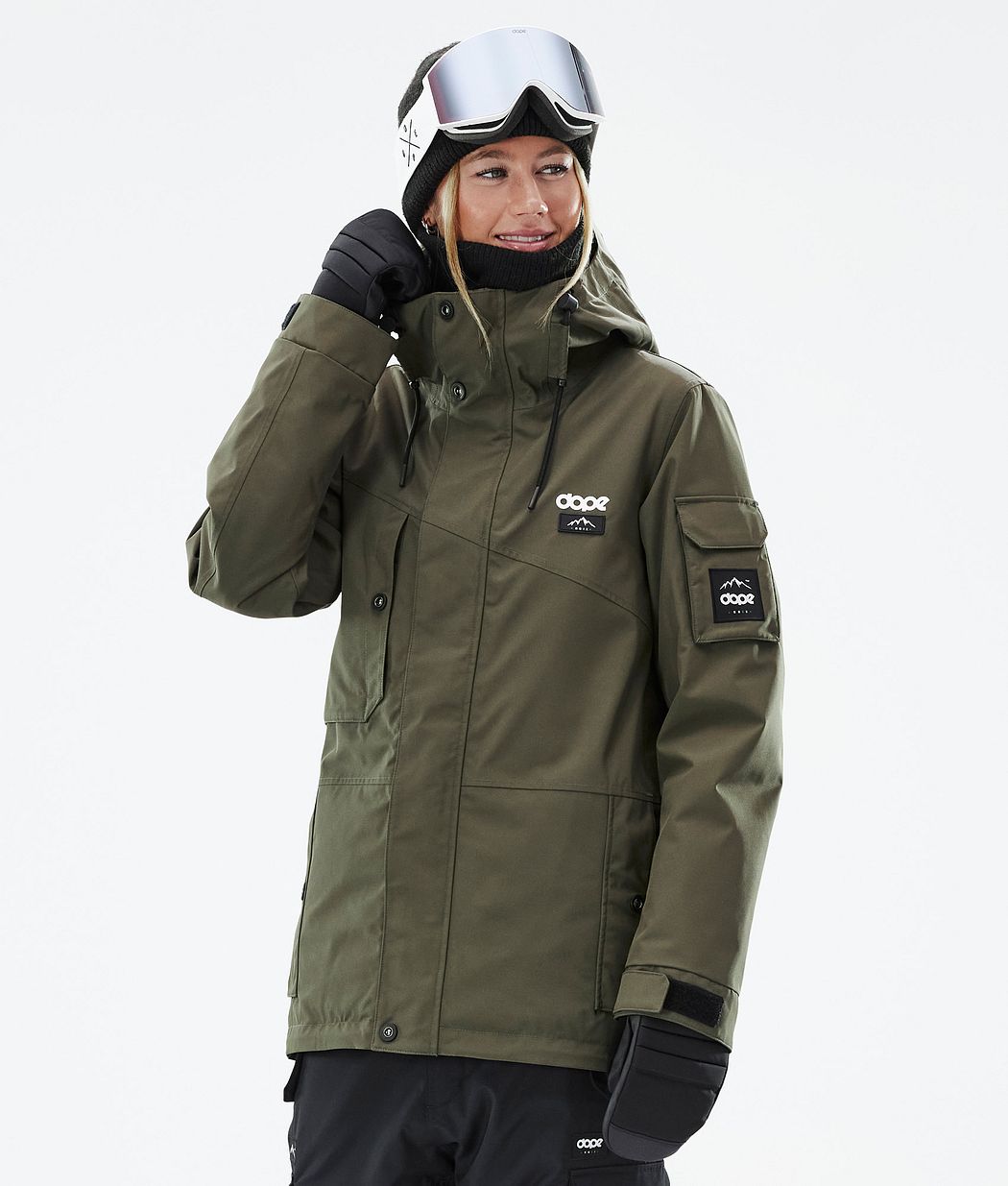 Dope Adept W Snowboardjacke Damen Olivgrün Grün | QB1584739