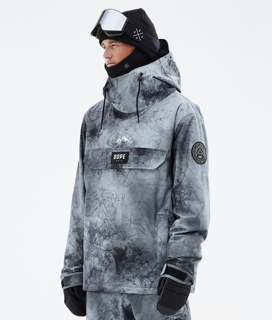 Dope Blizzard Snowboardjacke Herren Grau Blau Schwarz | FV0473182