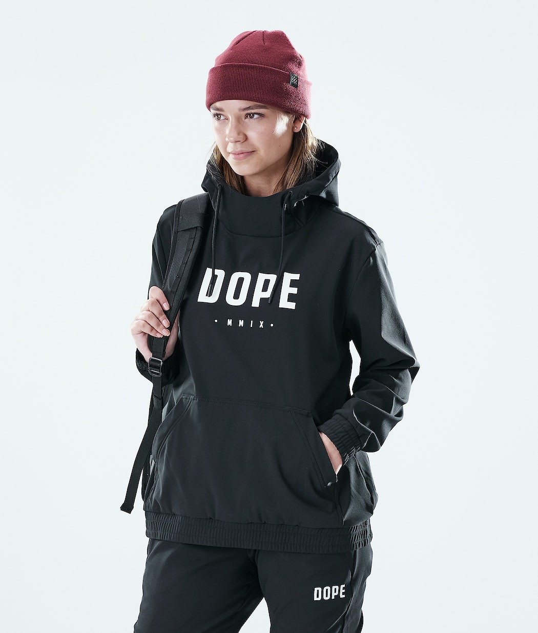 Dope Flight W PO Hoodie Damen Schwarz | VF2149783