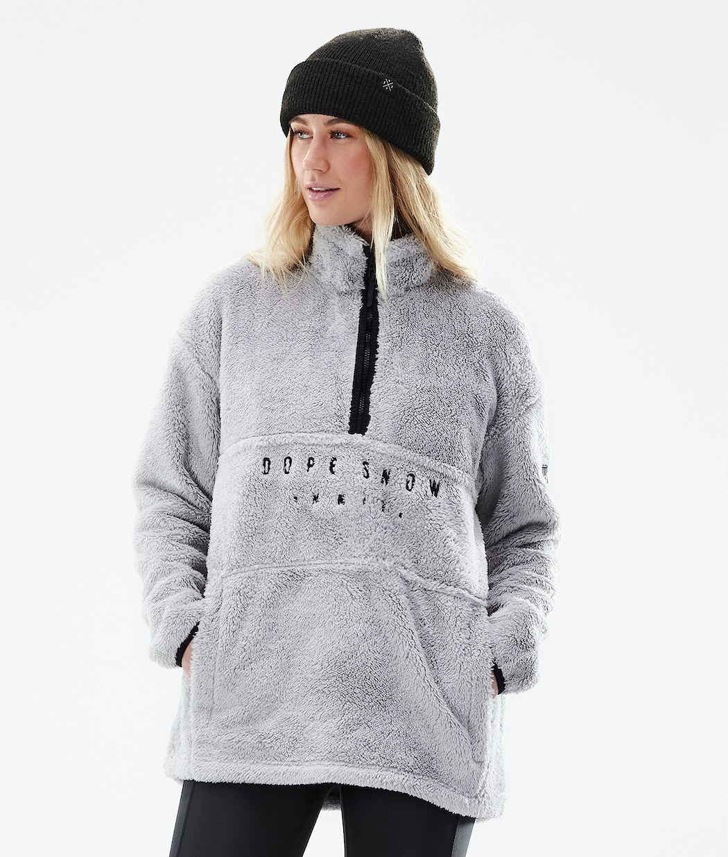 Dope Pile W Fleecepullover Damen Hellgrau | XK7642105