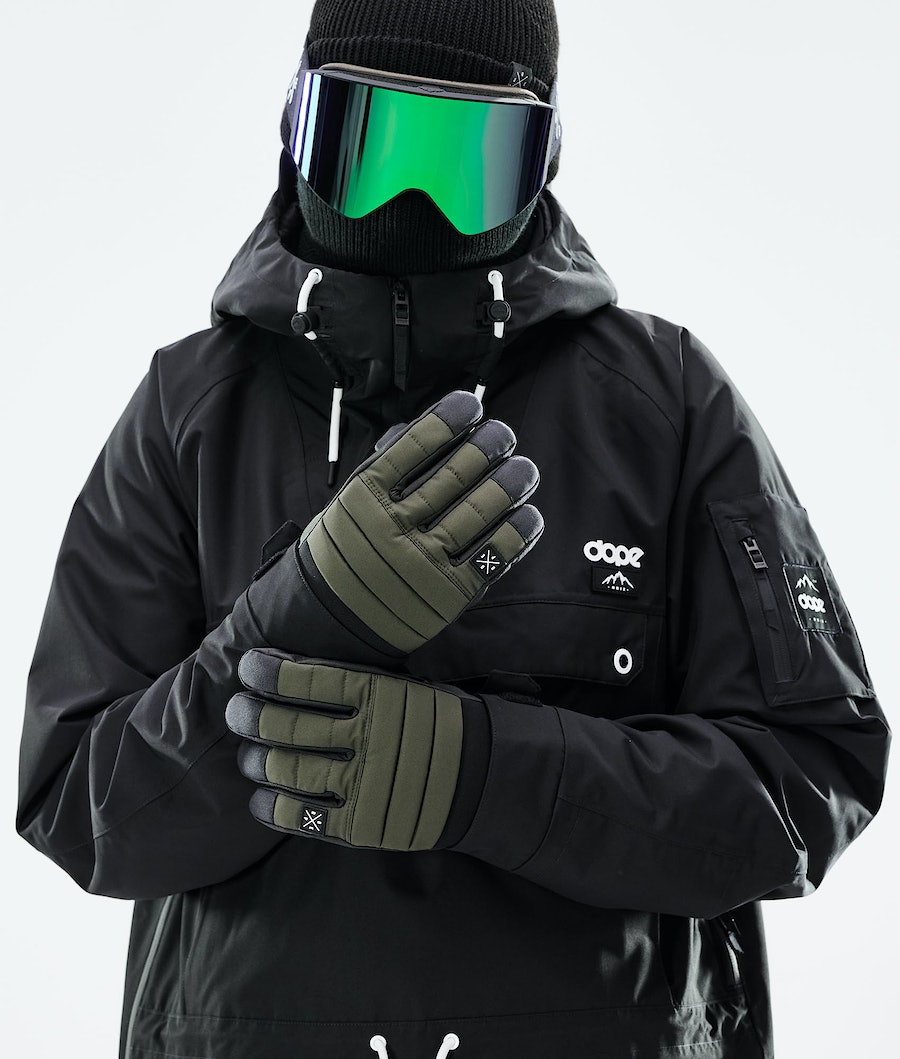 Dope Ace 2021 Skihandschuhe Damen Olivgrün Grün | SC5746193
