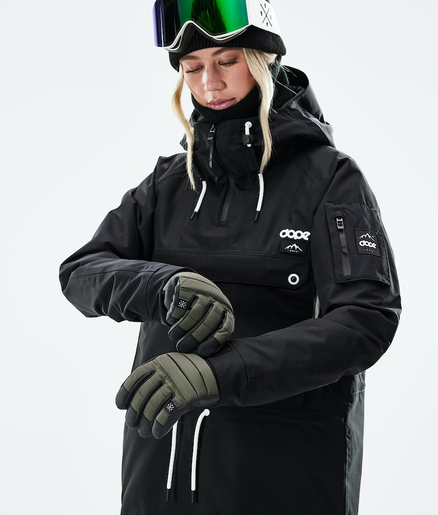 Dope Ace 2021 Skihandschuhe Damen Olivgrün Grün | SC5746193