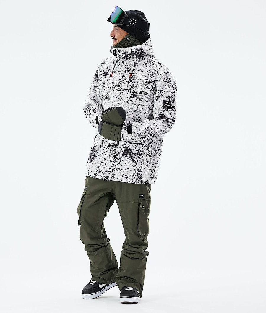 Dope Adept 2021 Snowboardjacke Herren Weiß Schwarz | ZF7465932