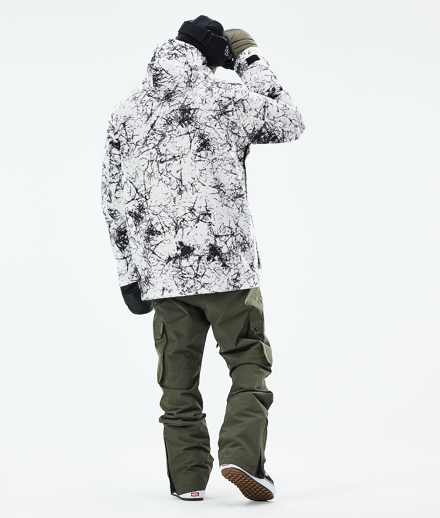 Dope Adept 2021 Snowboardjacke Herren Weiß Schwarz | ZF7465932