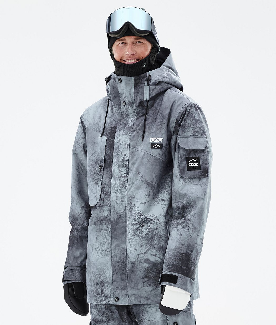 Dope Adept Snowboardjacke Herren Grau Blau Schwarz | WS3276804