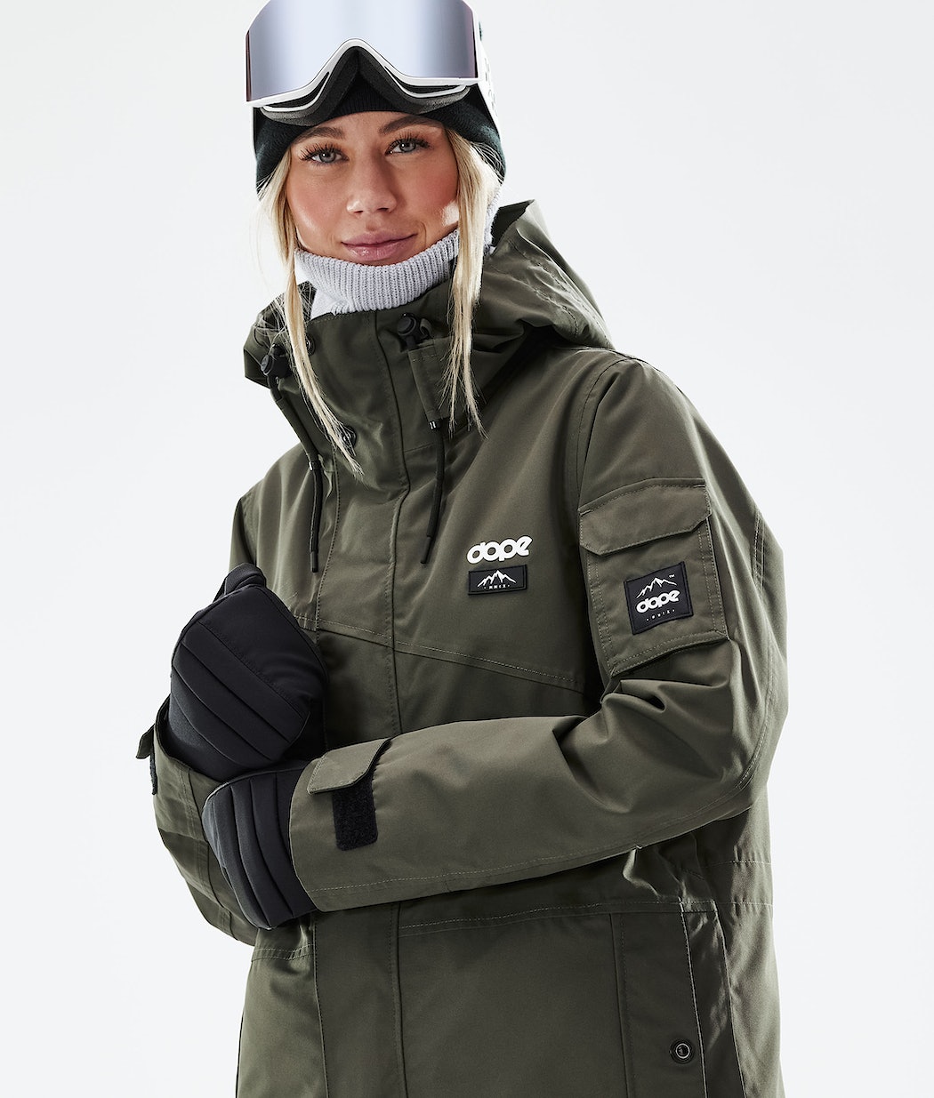 Dope Adept W 2021 Snowboardjacke Damen Olivgrün Grün | HZ0357419