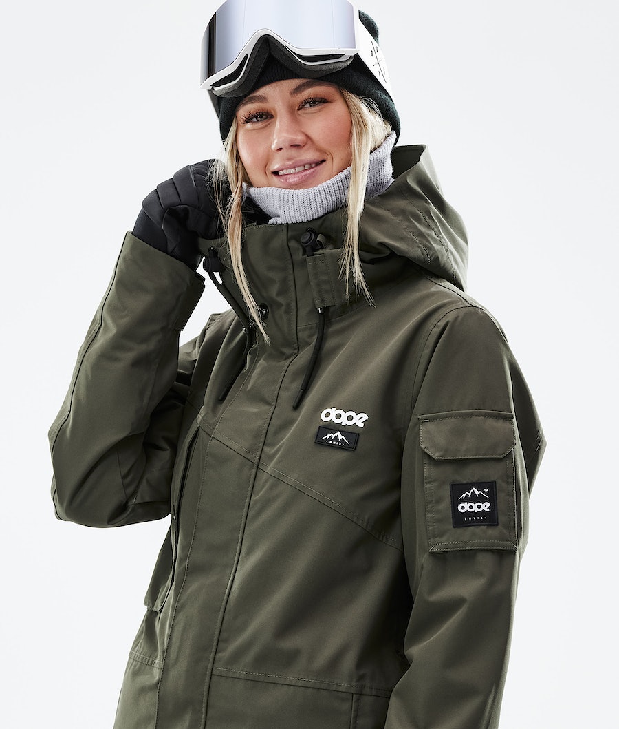 Dope Adept W 2021 Snowboardjacke Damen Olivgrün Grün | HZ0357419