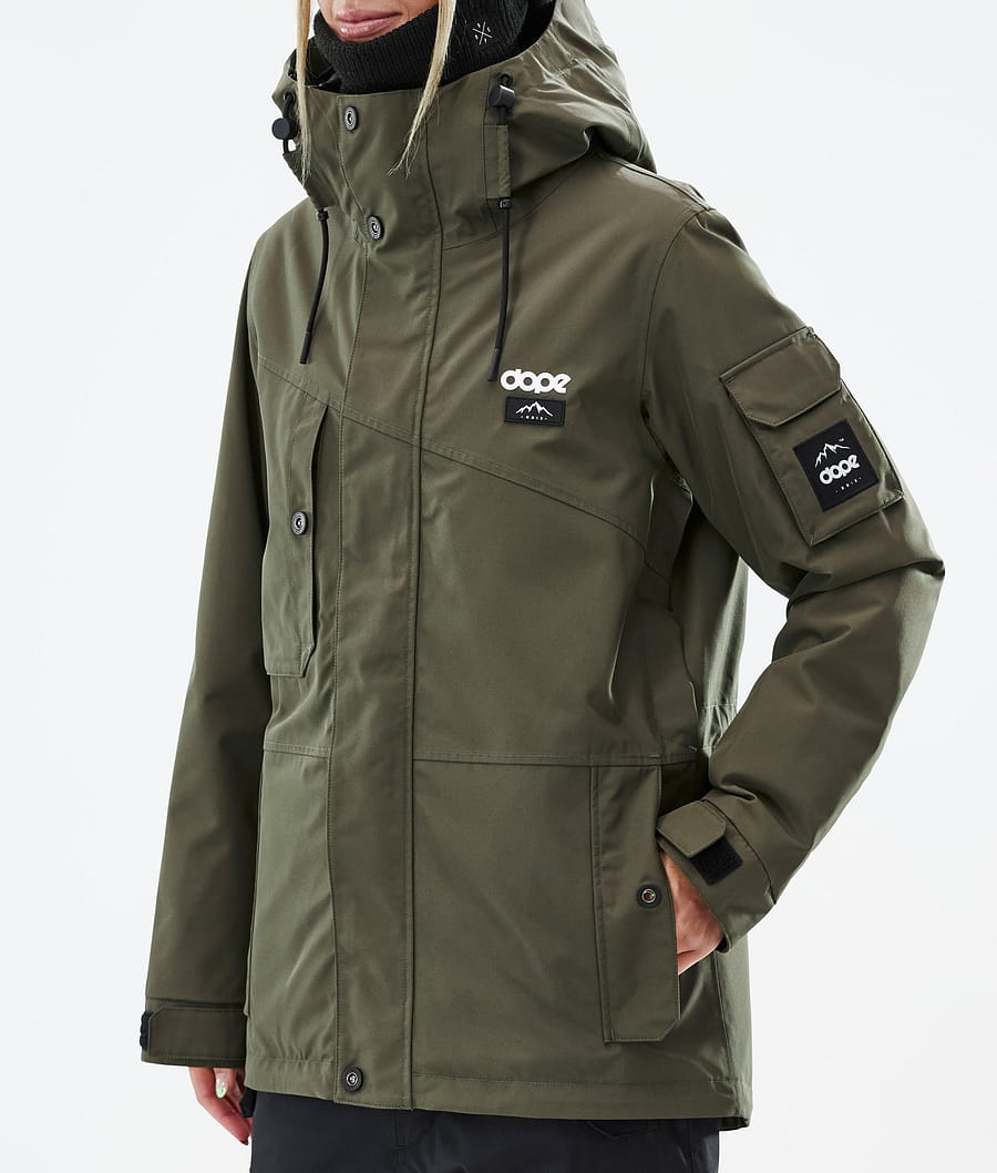 Dope Adept W Snowboardjacke Damen Olivgrün Grün | QB1584739
