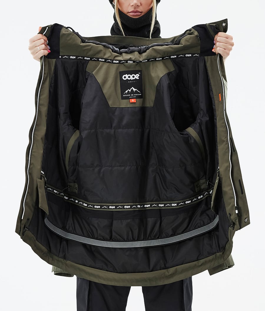 Dope Adept W Snowboardjacke Damen Olivgrün Grün | QB1584739