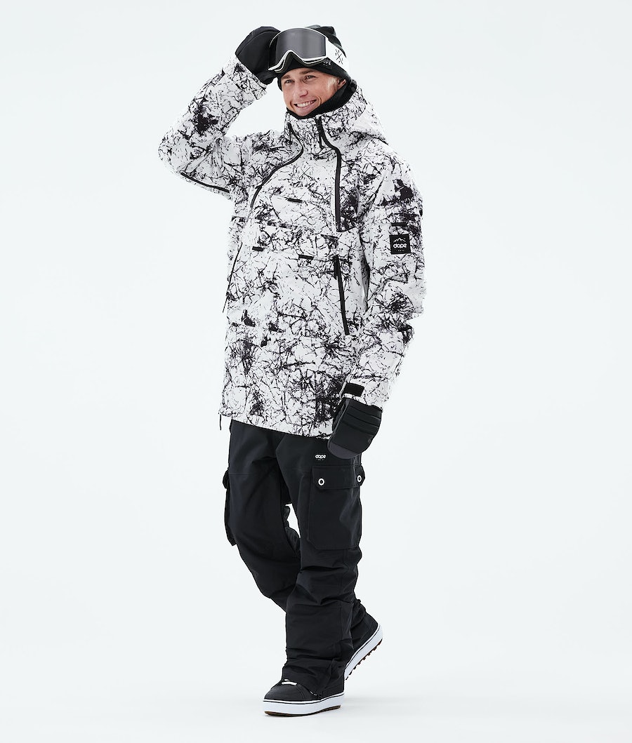 Dope Akin 2021 Snowboardjacke Herren Weiß Schwarz | MK8072516