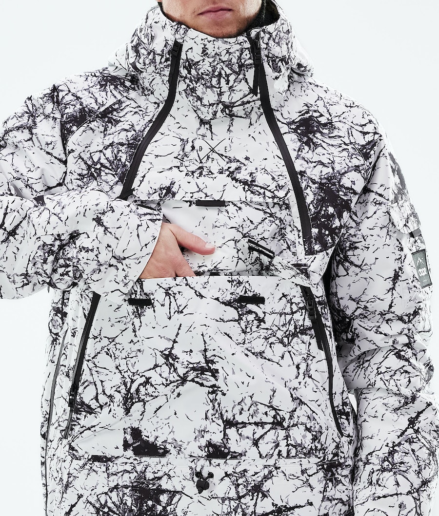 Dope Akin 2021 Snowboardjacke Herren Weiß Schwarz | MK8072516