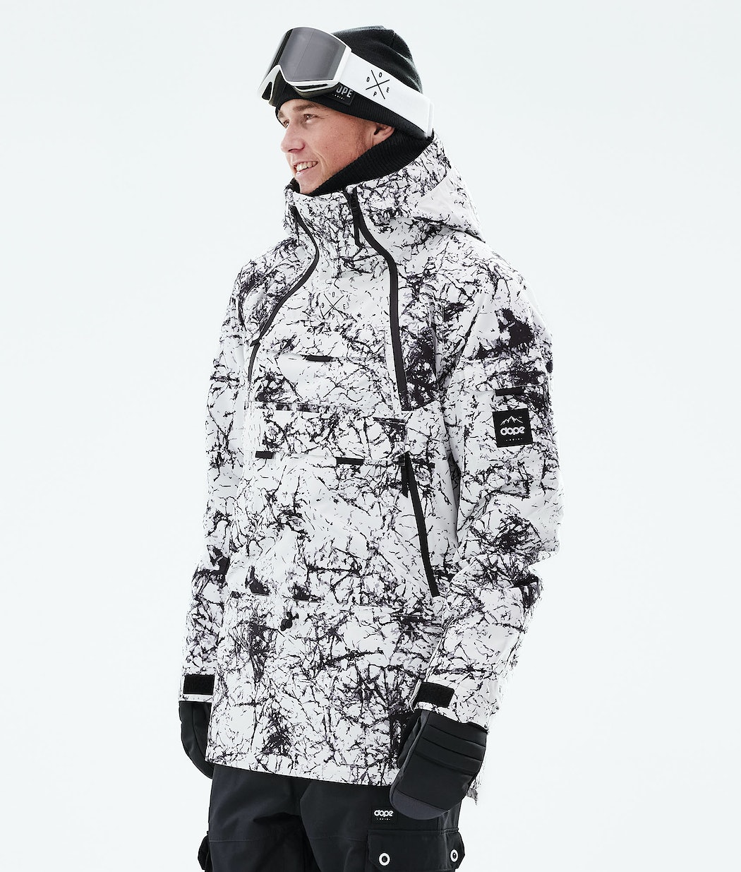 Dope Akin 2021 Snowboardjacke Herren Weiß Schwarz | MK8072516