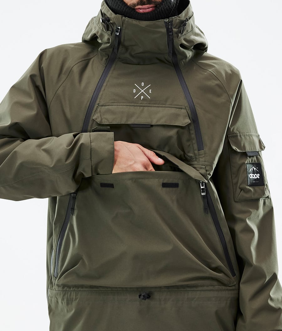 Dope Akin Snowboardjacke Herren Olivgrün Grün | JR4180372