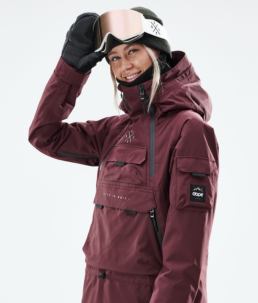 Dope Akin W 2021 Snowboardjacke Damen Bordeaux | XI8325470