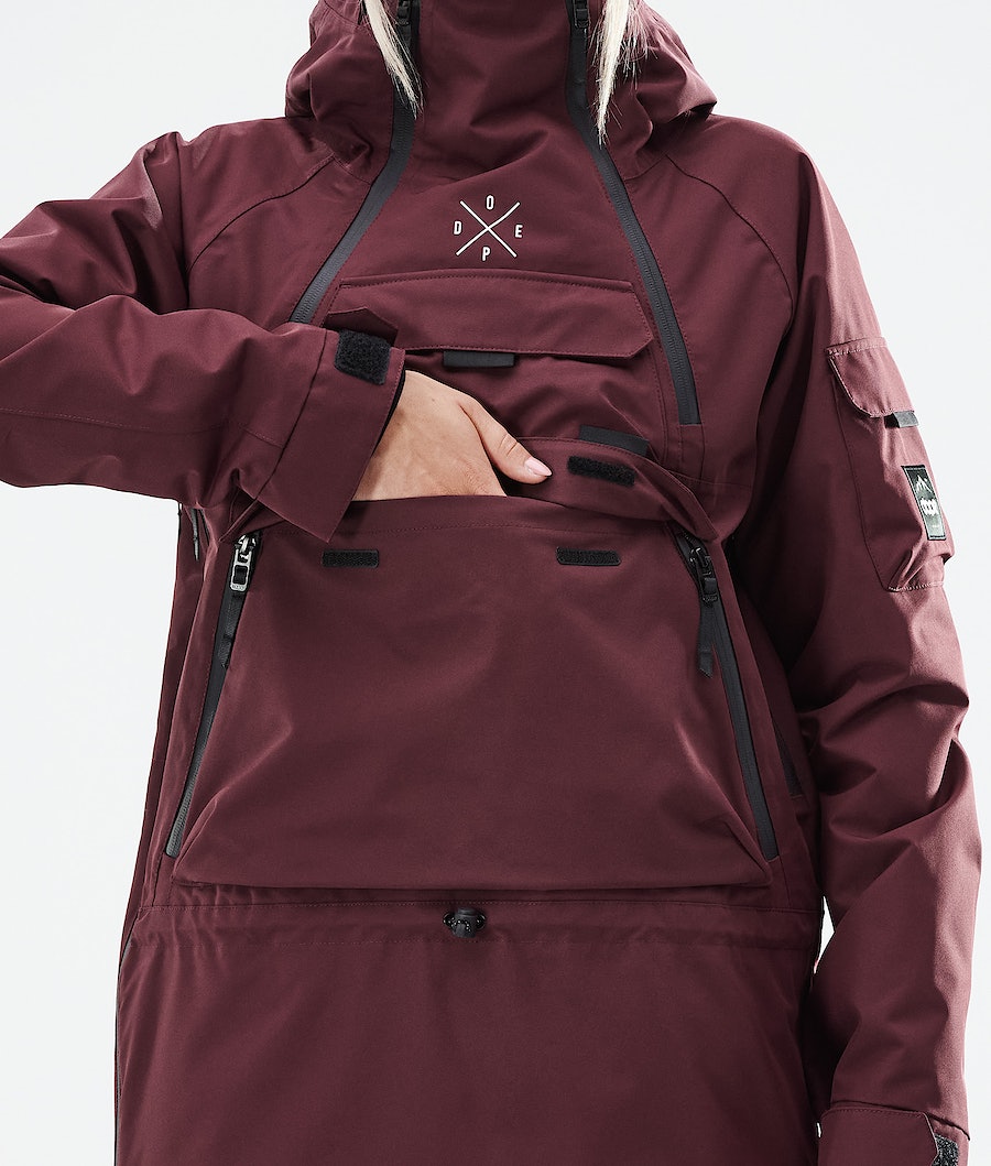 Dope Akin W 2021 Snowboardjacke Damen Bordeaux | XI8325470