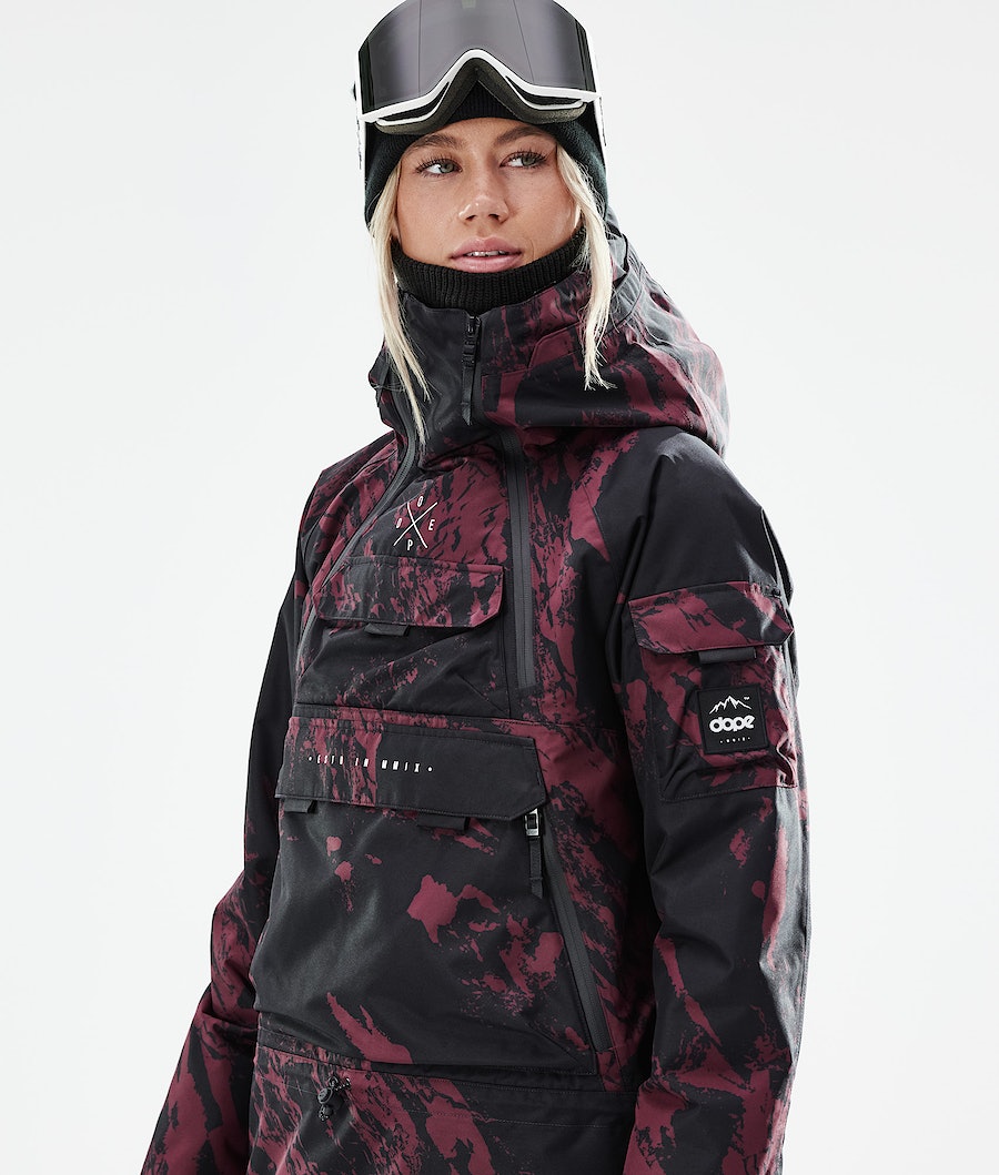 Dope Akin W 2021 Snowboardjacke Damen Bordeaux | YC8530629