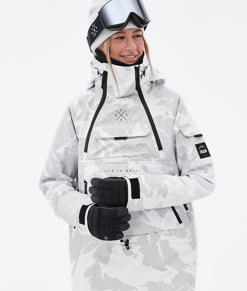 Dope Akin W Snowboardjacke Damen Grau Camouflage | RC5397180