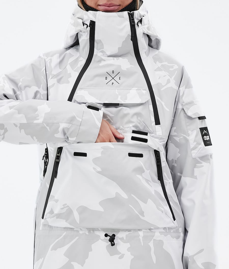 Dope Akin W Snowboardjacke Damen Grau Camouflage | RC5397180