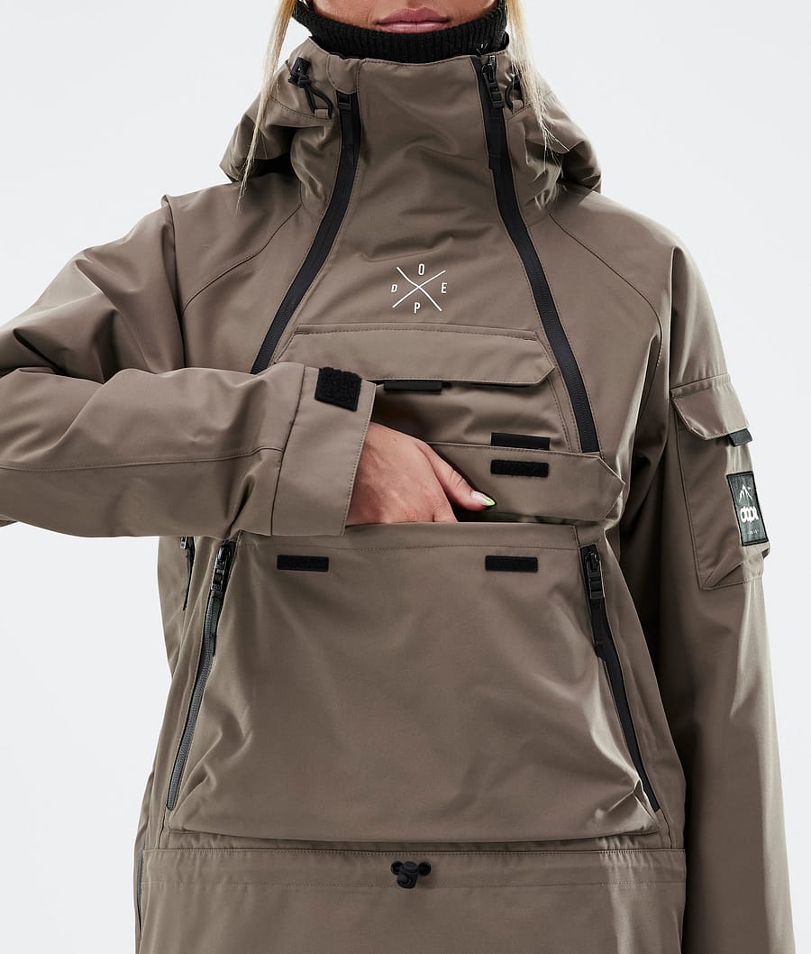 Dope Akin W Snowboardjacke Damen Tiefesbraun | HA5160978