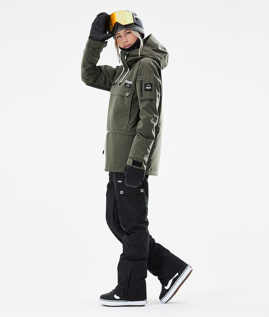Dope Annok W 2021 Snowboardjacke Damen Olivgrün Grün | YH7023465