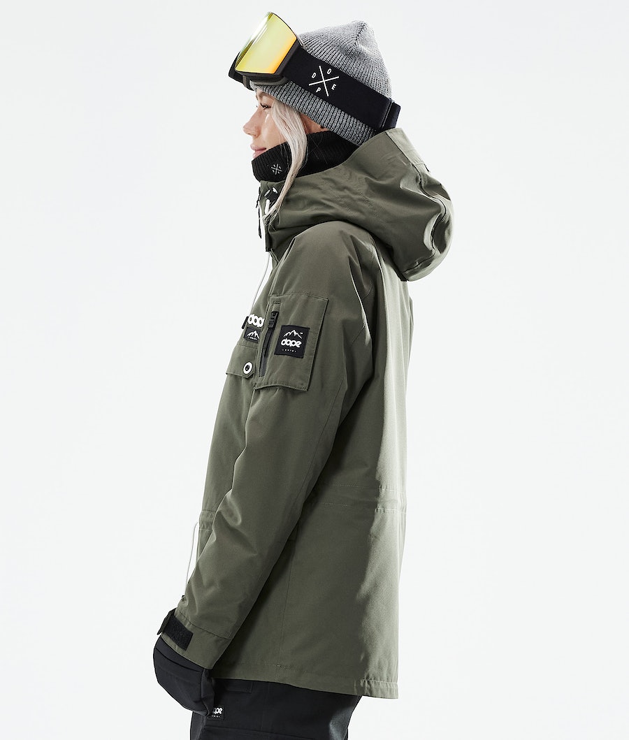 Dope Annok W 2021 Snowboardjacke Damen Olivgrün Grün | YH7023465