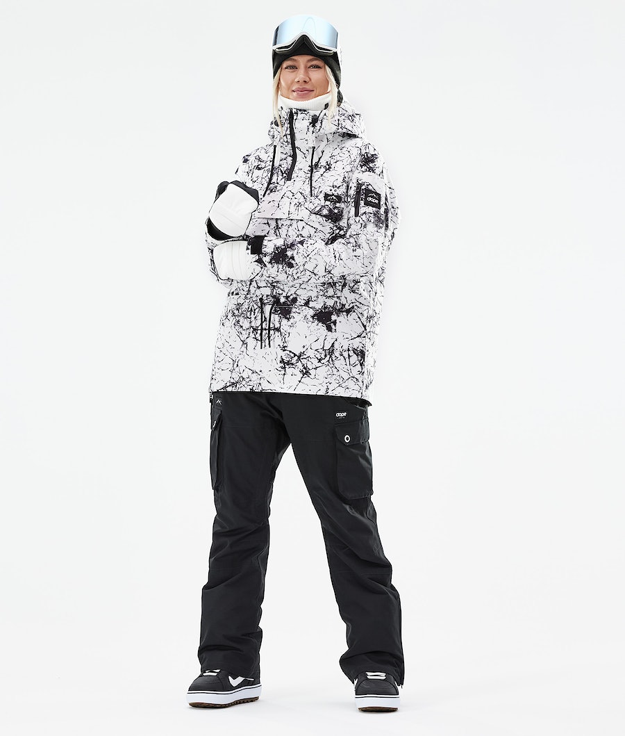 Dope Annok W 2021 Snowboardjacke Damen Weiß Schwarz | JO5431079
