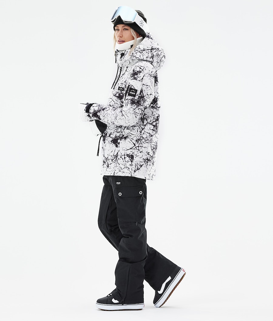 Dope Annok W 2021 Snowboardjacke Damen Weiß Schwarz | JO5431079