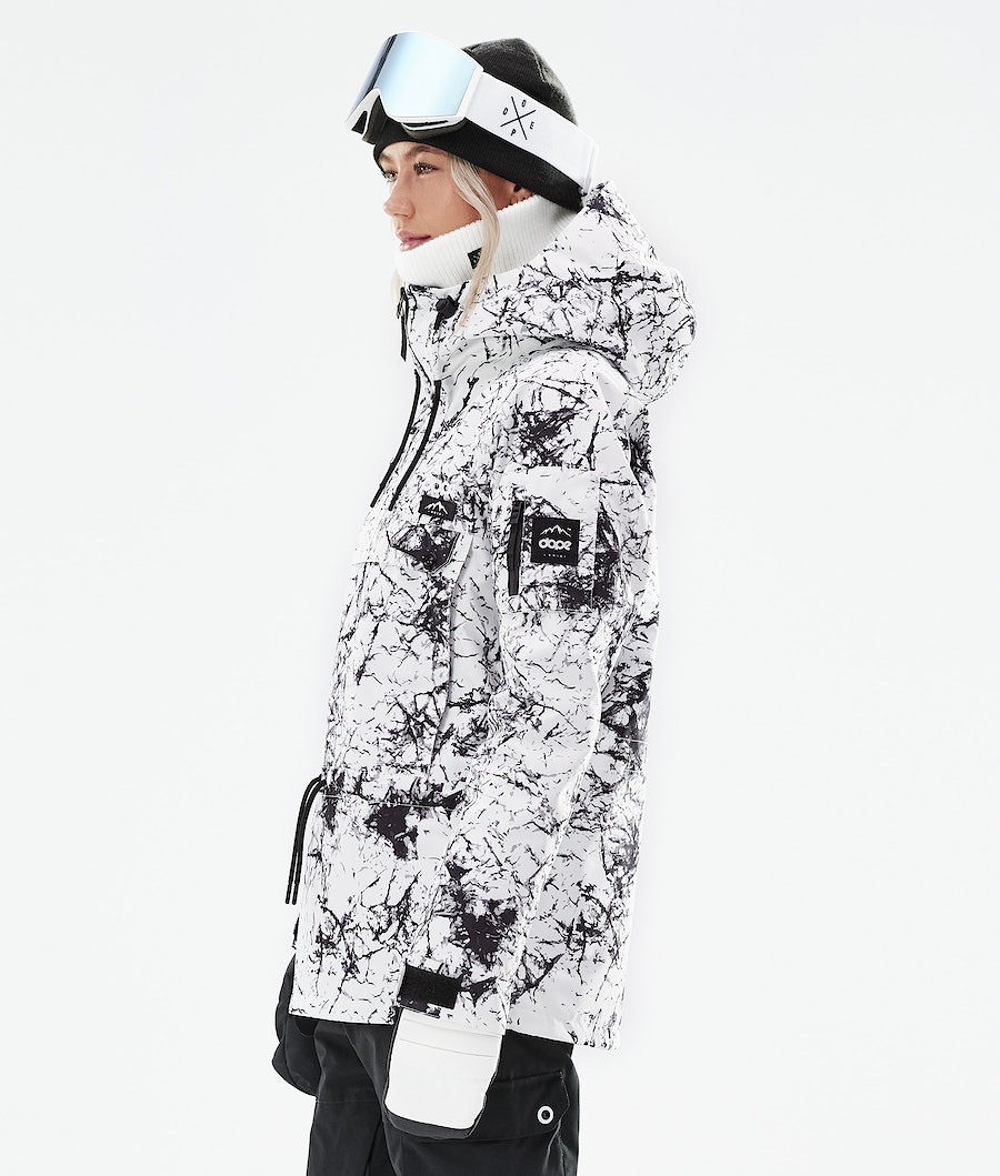 Dope Annok W 2021 Snowboardjacke Damen Weiß Schwarz | JO5431079