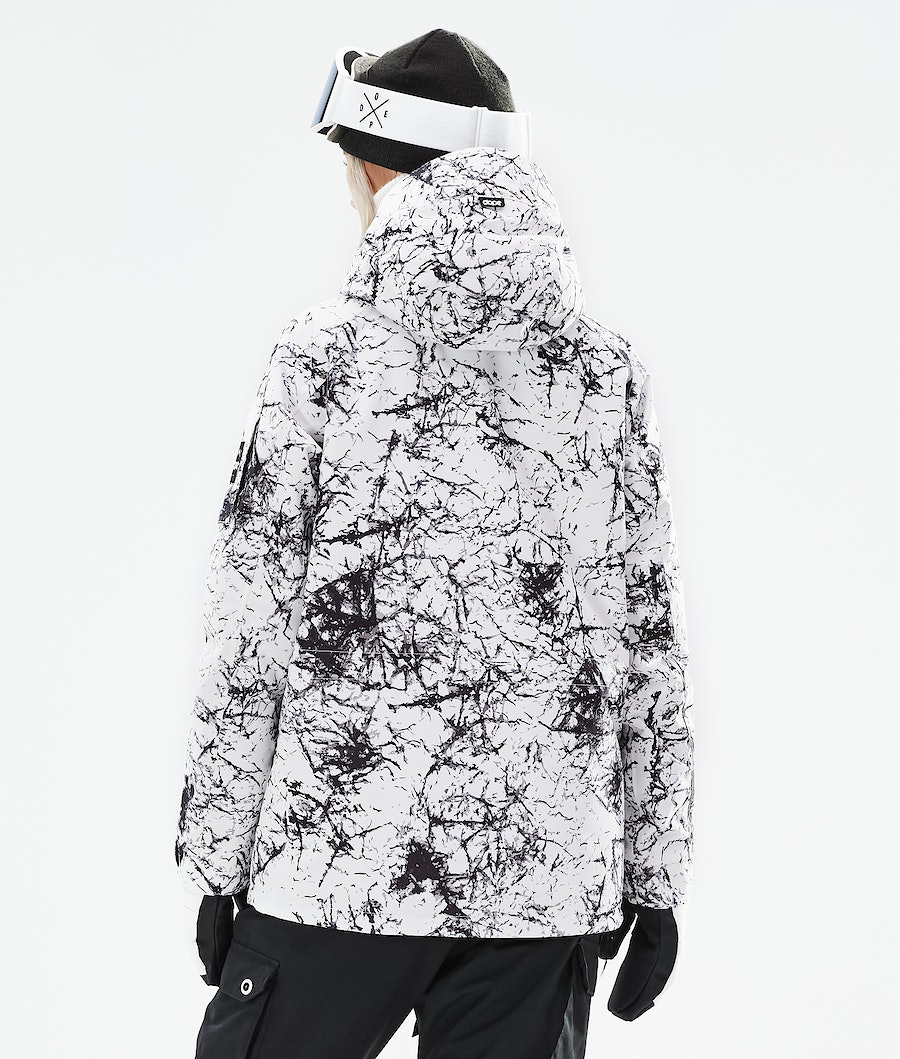 Dope Annok W 2021 Snowboardjacke Damen Weiß Schwarz | JO5431079