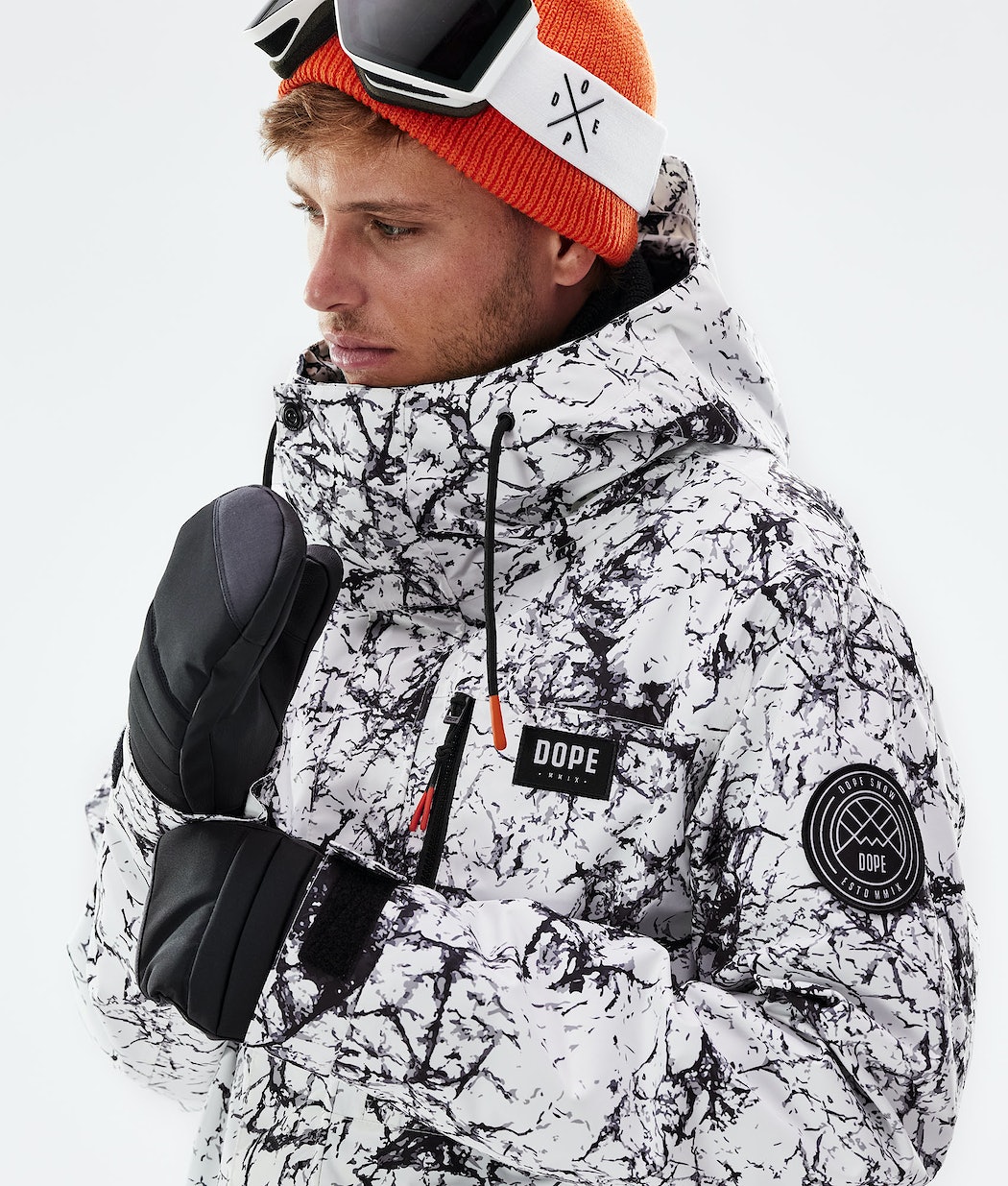 Dope Blizzard Full Zip 2021 Snowboardjacke Herren Weiß Schwarz | BD5470192