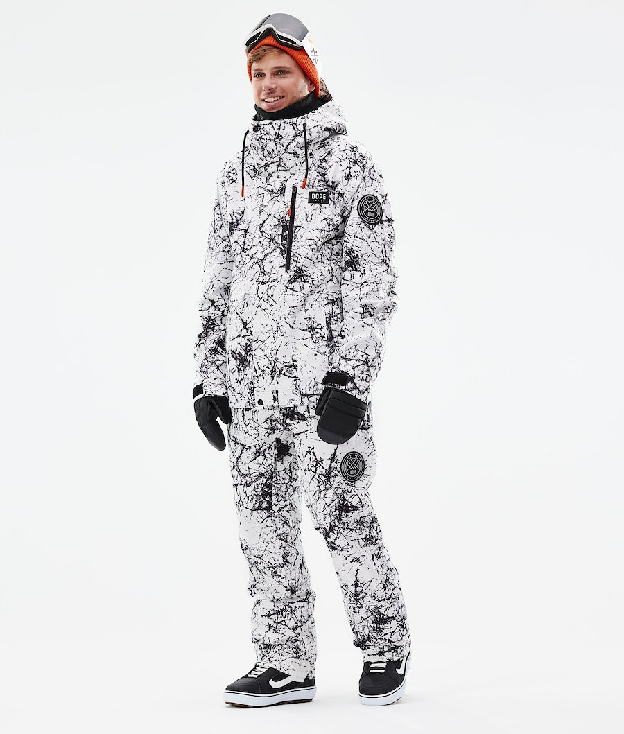 Dope Blizzard Full Zip 2021 Snowboardjacke Herren Weiß Schwarz | BD5470192