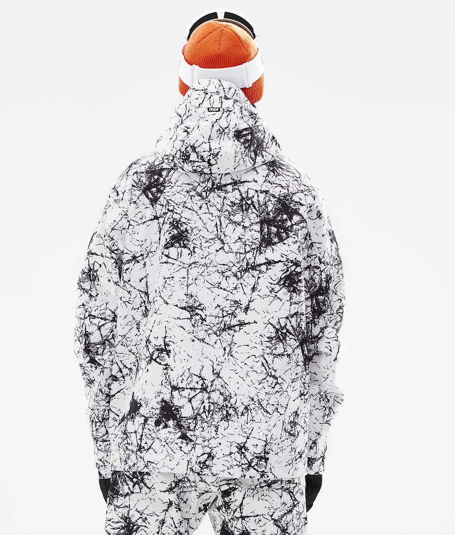 Dope Blizzard Full Zip 2021 Snowboardjacke Herren Weiß Schwarz | BD5470192