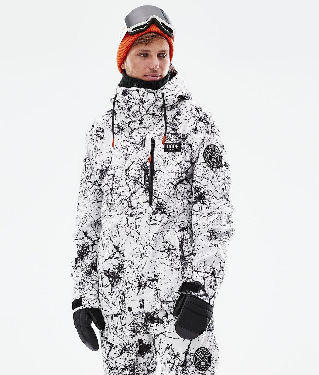 Dope Blizzard Full Zip 2021 Snowboardjacke Herren Weiß Schwarz | BD5470192