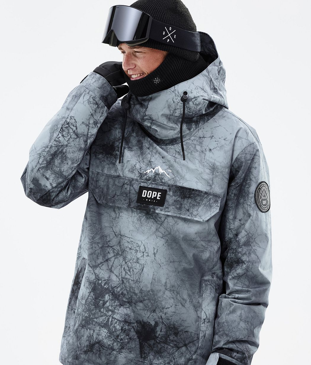 Dope Blizzard Snowboardjacke Herren Grau Blau Schwarz | FV0473182