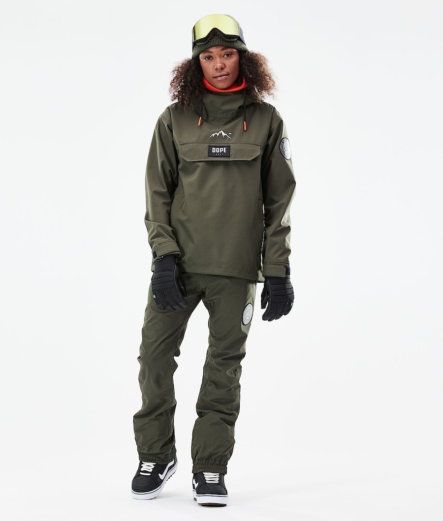 Dope Blizzard W 2021 Snowboardjacke Damen Olivgrün Grün | OY2718954