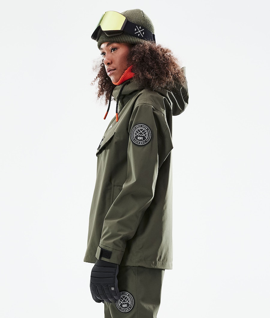 Dope Blizzard W 2021 Snowboardjacke Damen Olivgrün Grün | OY2718954