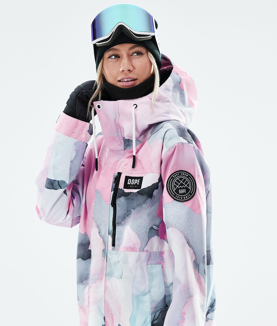 Dope Blizzard W Full Zip 2021 Snowboardjacke Damen Mehrfarbig Rosa | IB3859140