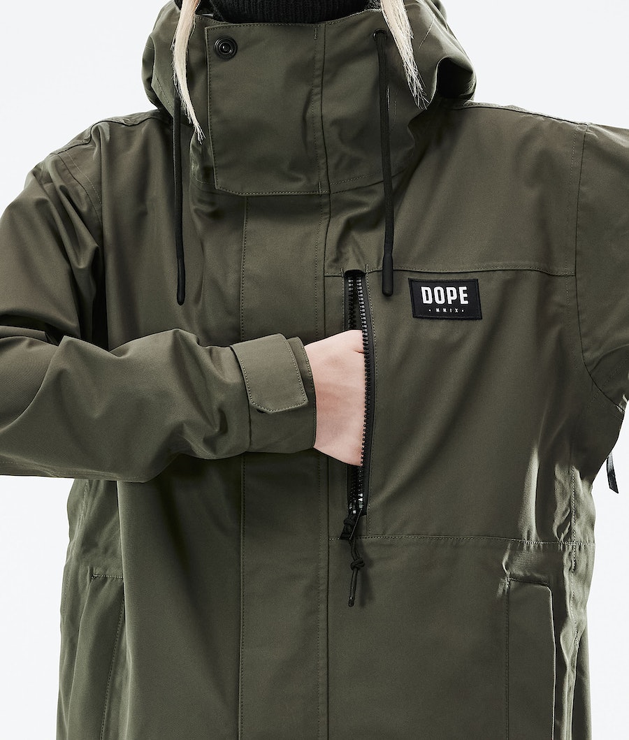 Dope Blizzard W Full Zip 2021 Snowboardjacke Damen Olivgrün Grün | RV4102836