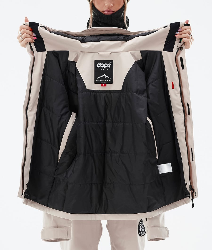 Dope Blizzard W Full Zip Snowboardjacke Damen Braun | BF6352980