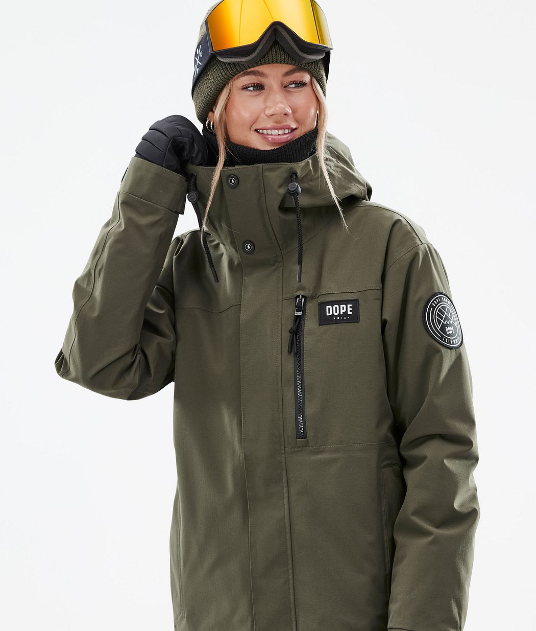 Dope Blizzard W Full Zip Snowboardjacke Damen Olivgrün Grün | JE3147629