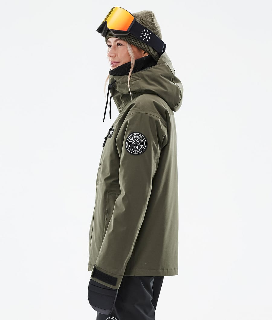 Dope Blizzard W Full Zip Snowboardjacke Damen Olivgrün Grün | JE3147629