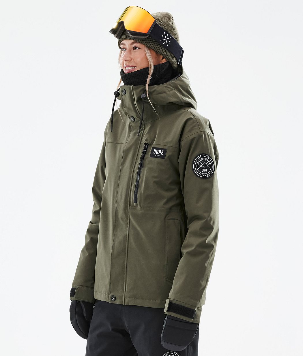 Dope Blizzard W Full Zip Snowboardjacke Damen Olivgrün Grün | JE3147629