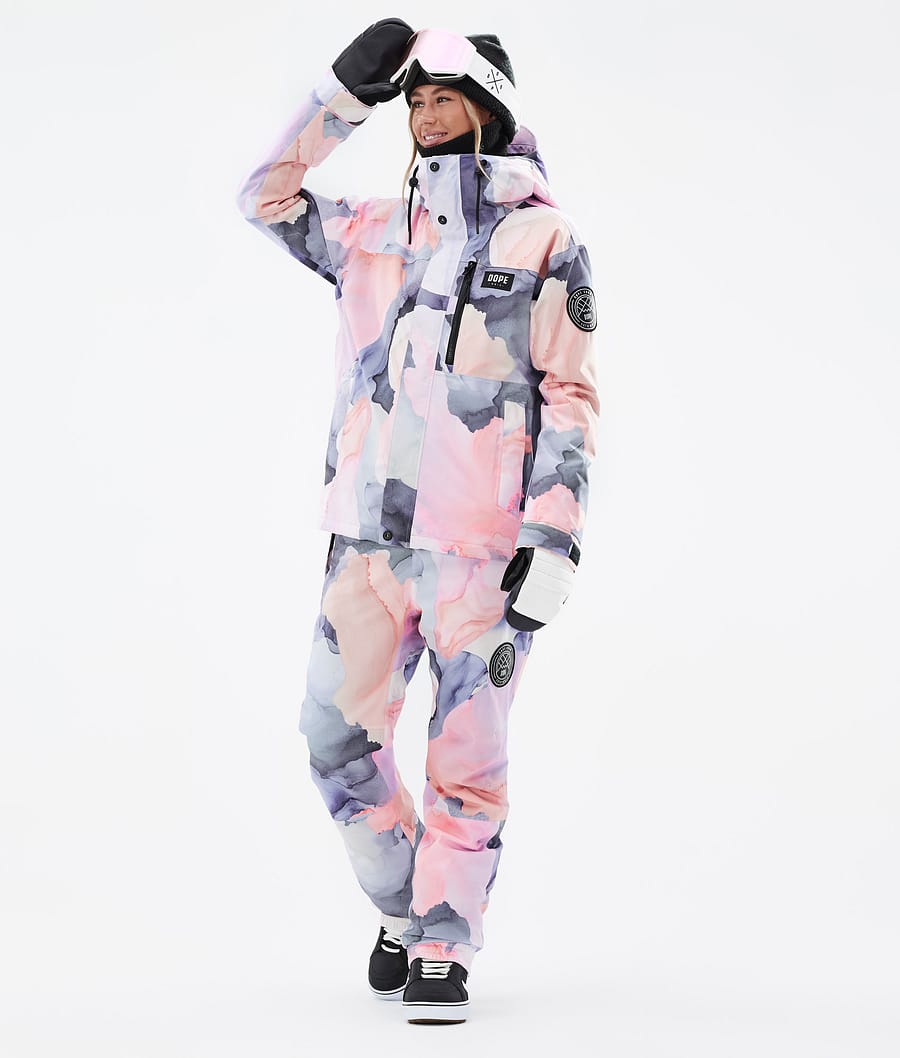 Dope Blizzard W Full Zip Snowboardjacke Damen Mehrfarbig Rosa | VN3685179
