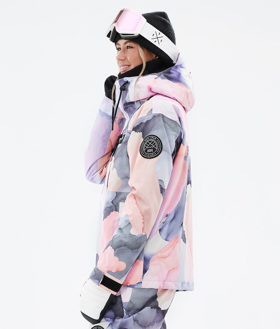 Dope Blizzard W Full Zip Snowboardjacke Damen Mehrfarbig Rosa | VN3685179