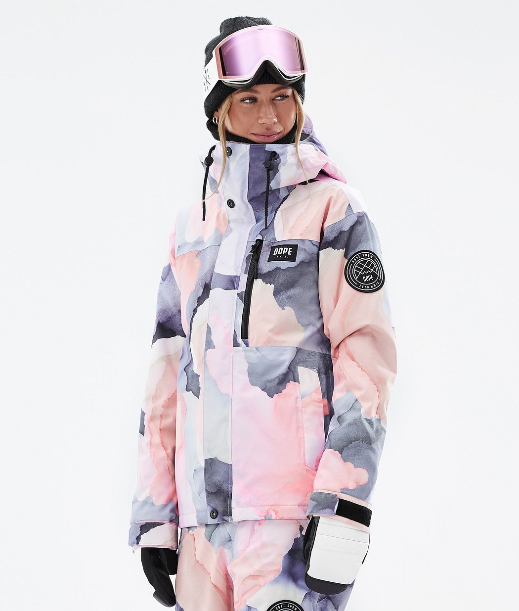 Dope Blizzard W Full Zip Snowboardjacke Damen Mehrfarbig Rosa | VN3685179