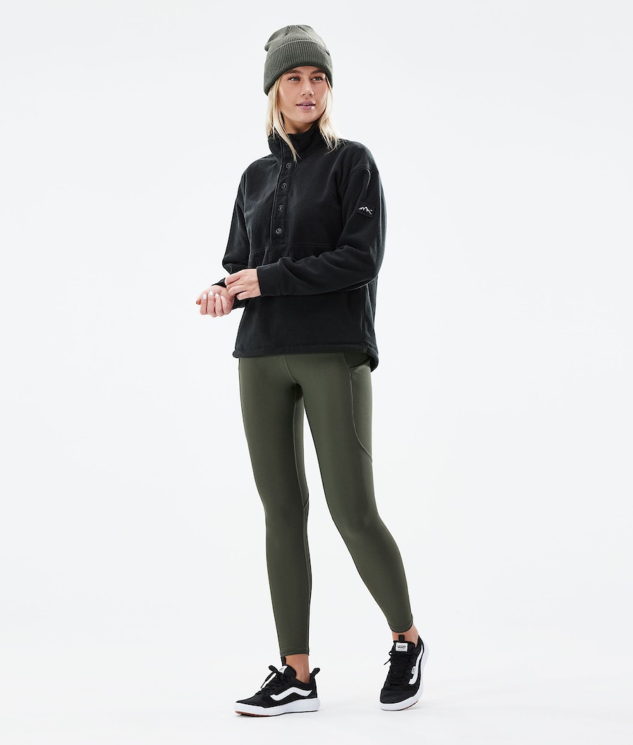 Dope Comfy W Fleecepullover Damen Schwarz | PA2754681