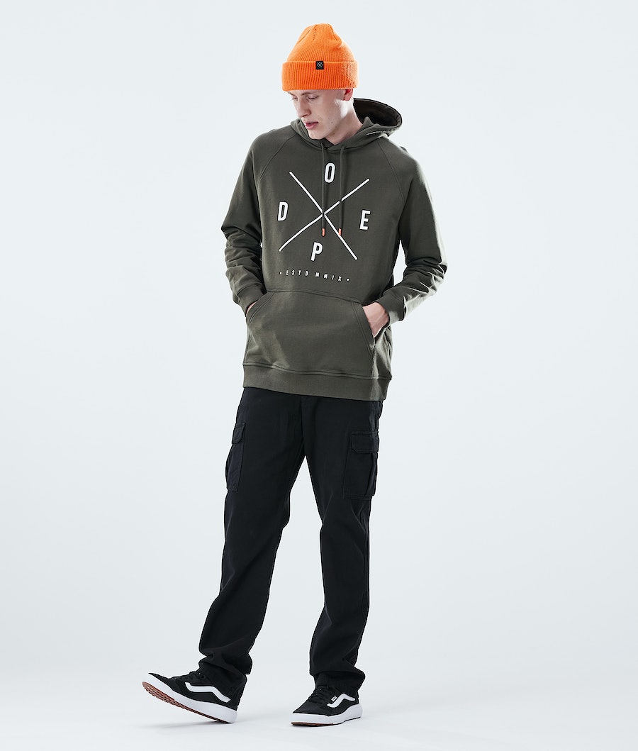 Dope Daily 2X-UP Hoodie Herren Olivgrün Grün | AU3140786