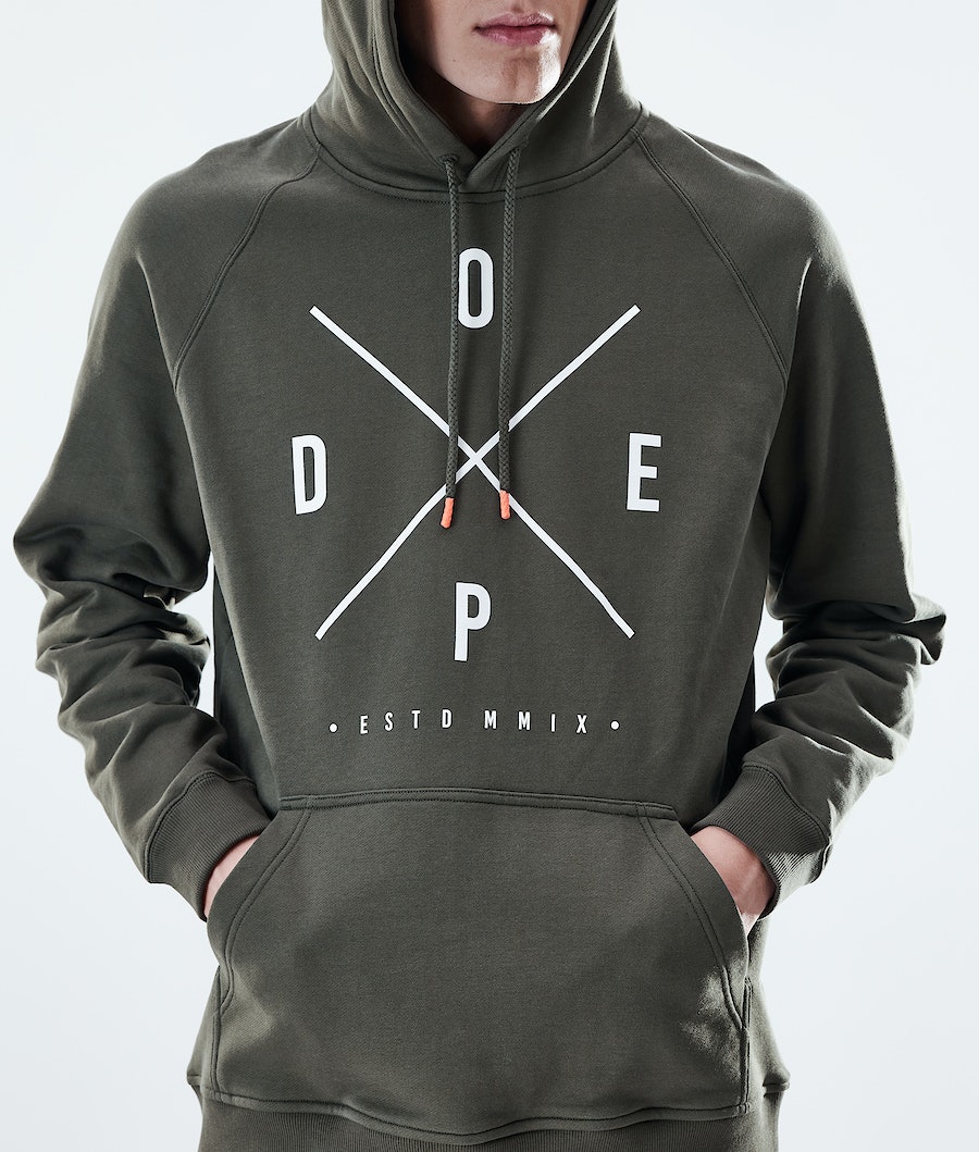 Dope Daily 2X-UP Hoodie Herren Olivgrün Grün | AU3140786