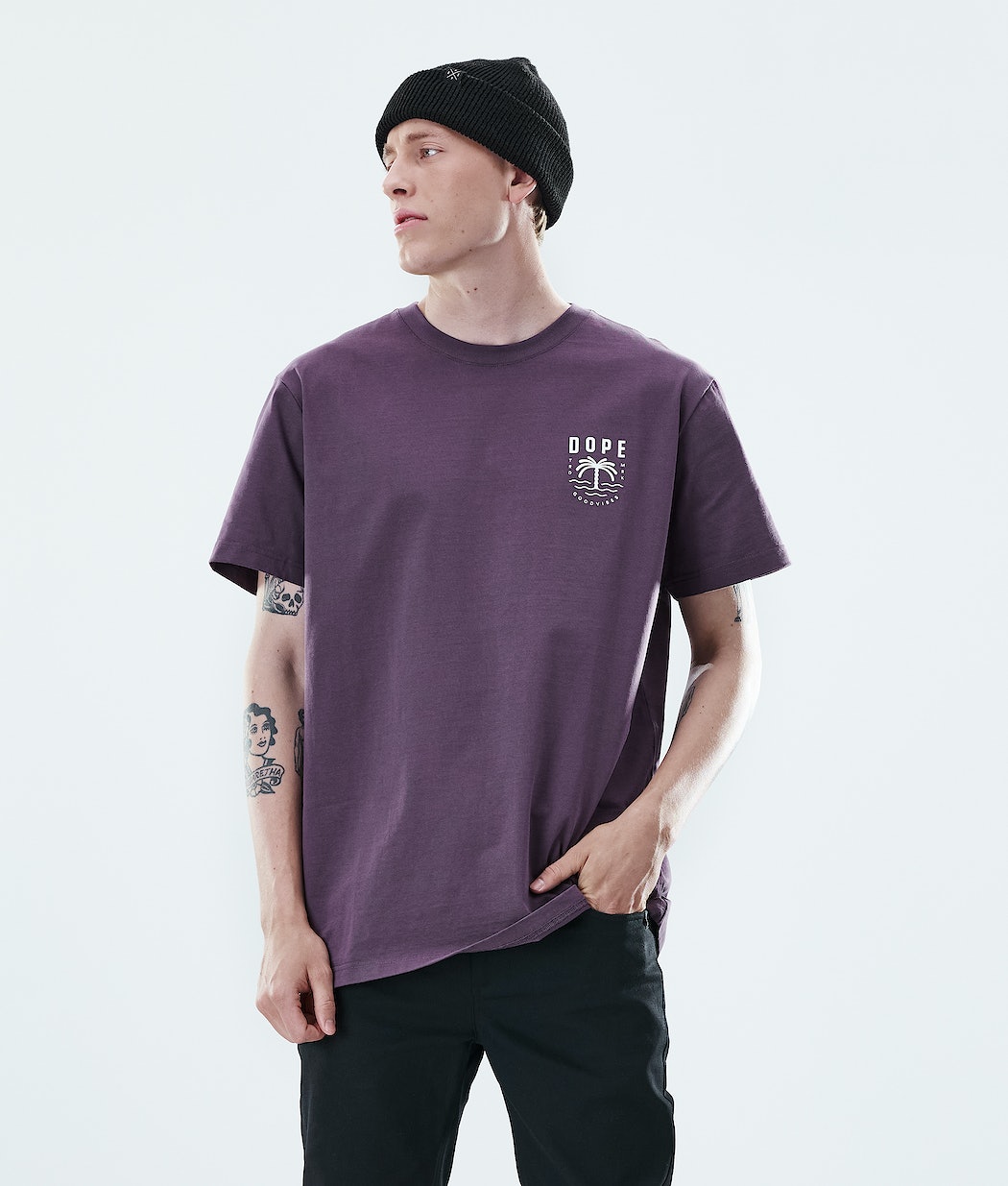 Dope Daily Palm T-Shirts Herren Lila | GN6123750
